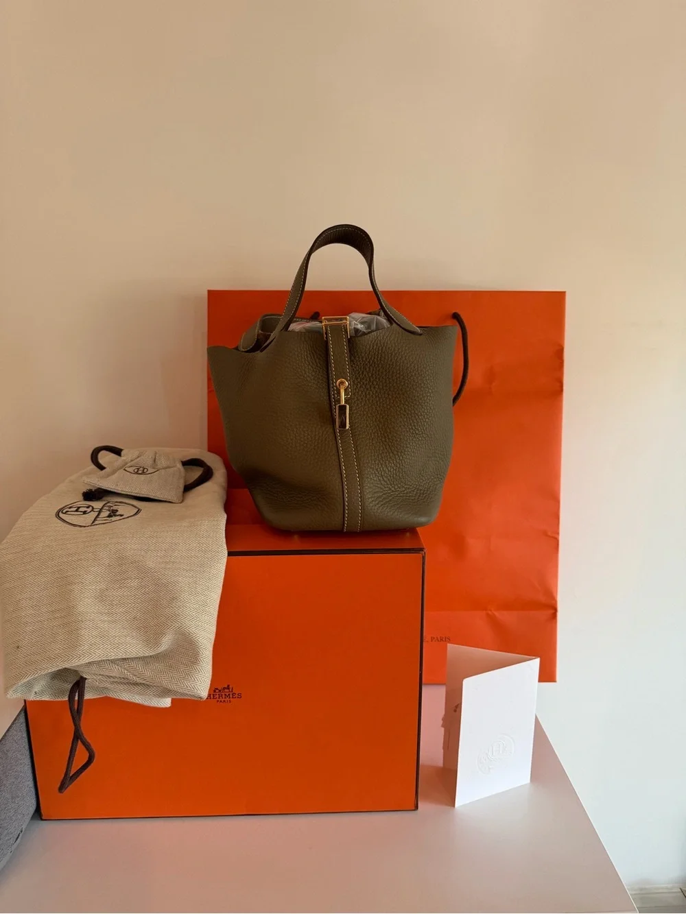 Hermes Picotin 18 Etoupe Gold Hardware